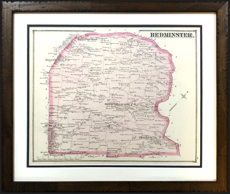 Image of Historical Bedminster Map - Phoenix Art Supplies & Framing