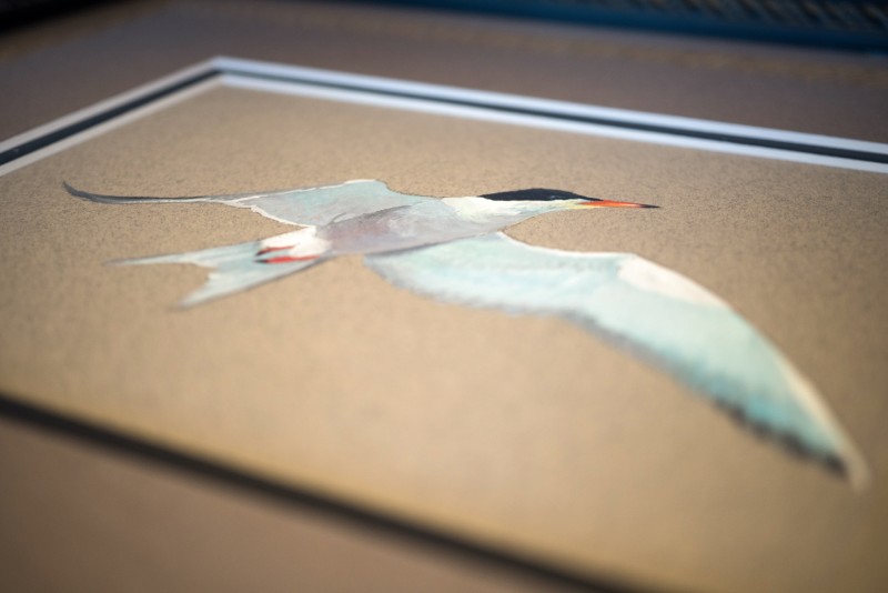 Detail of watercolor painting by Robert Barret