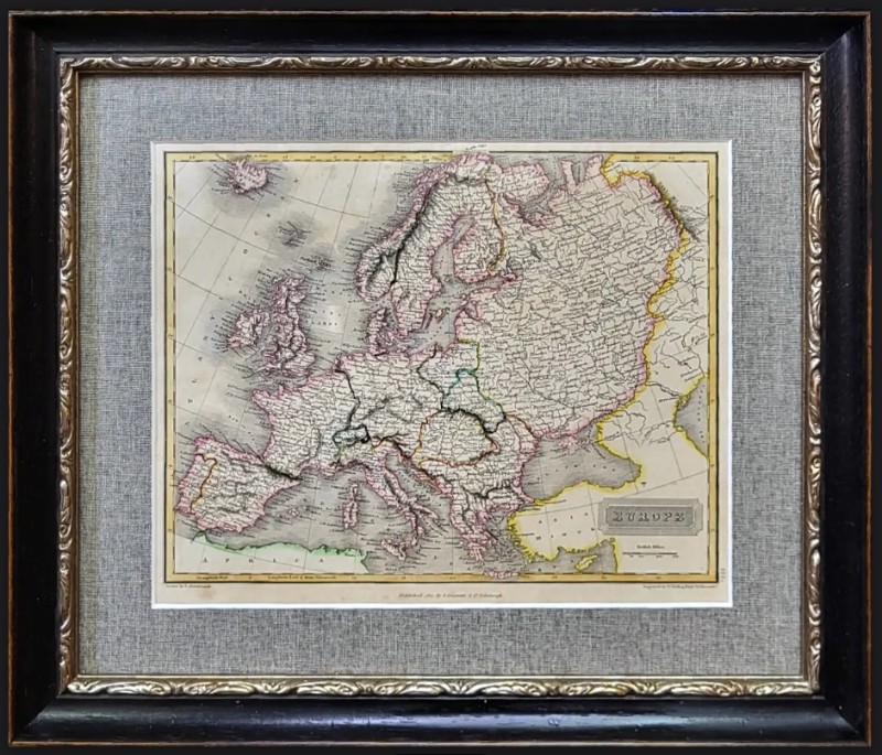 Image of Framed Map of Europe