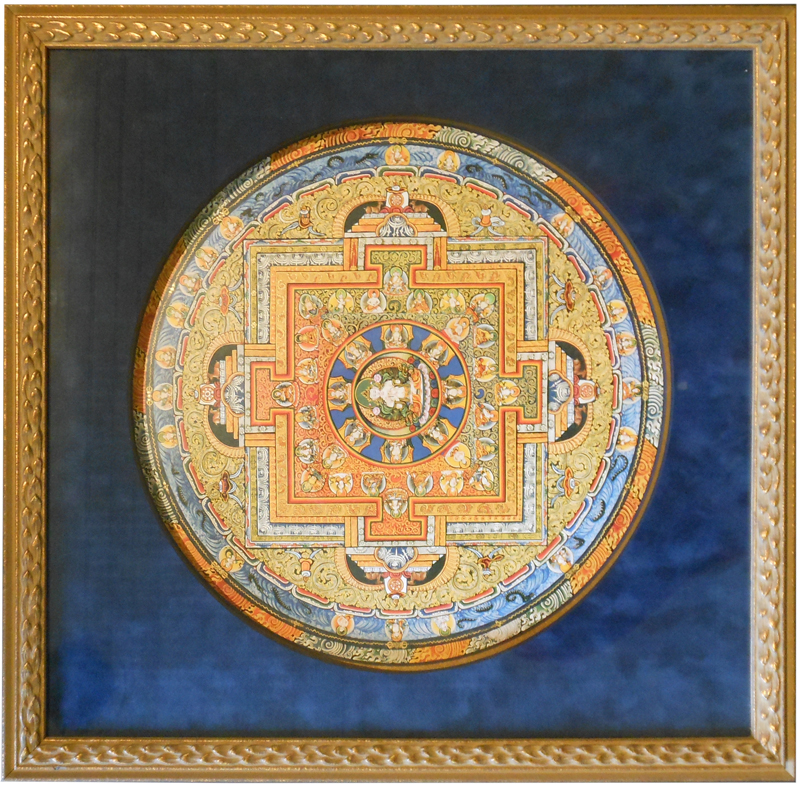 Image of Mandala in Gold Frame