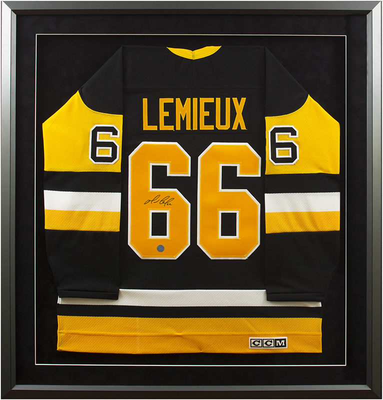 Image of Mario Lemieux in a Shadowbox Frame