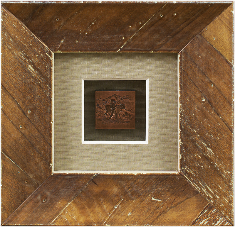 Image of Cow in Wood Frame