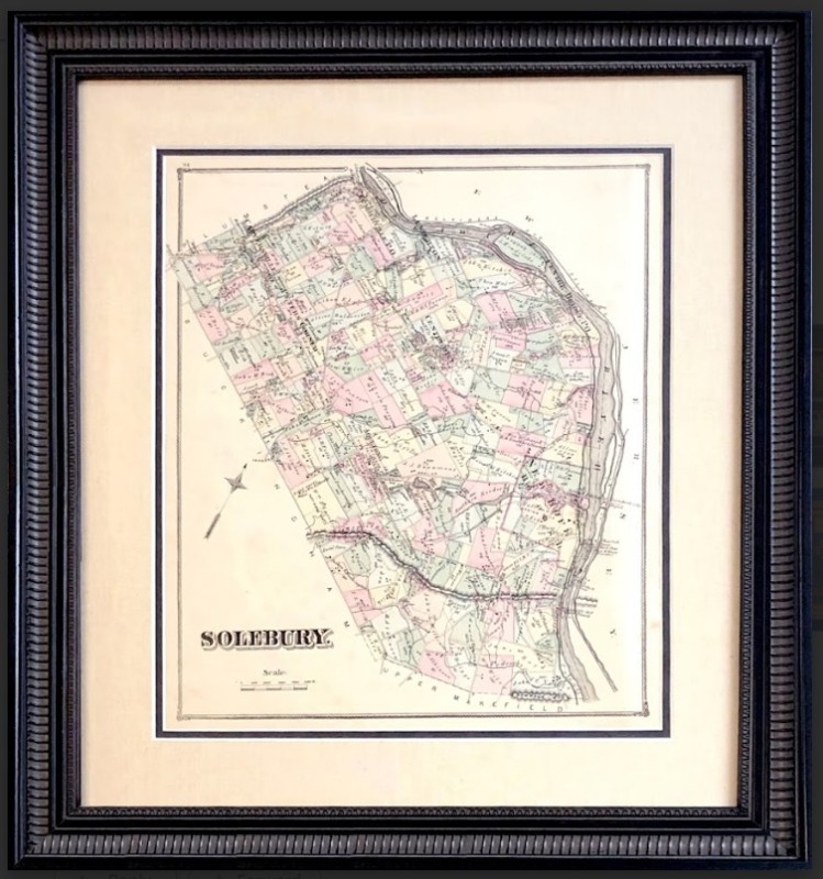 Image of Framed Solebury Map